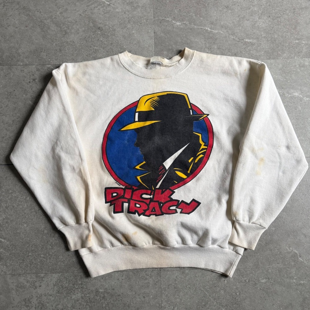 Rare Vintage Disney Dick Tracy Graphic Crewneck Sweatshirt XL